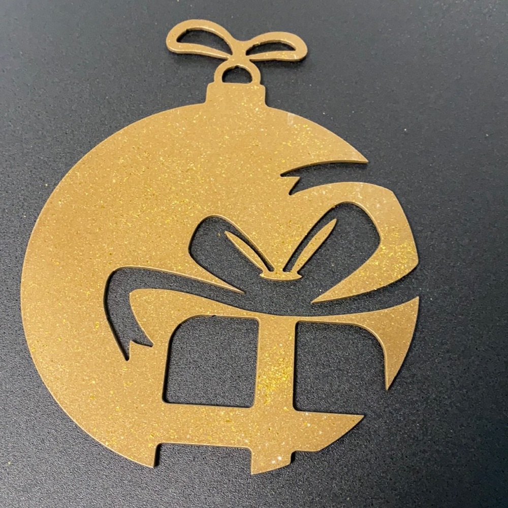 Metal art gold gift Christmas holiday decor, decoration de Noel en metal or